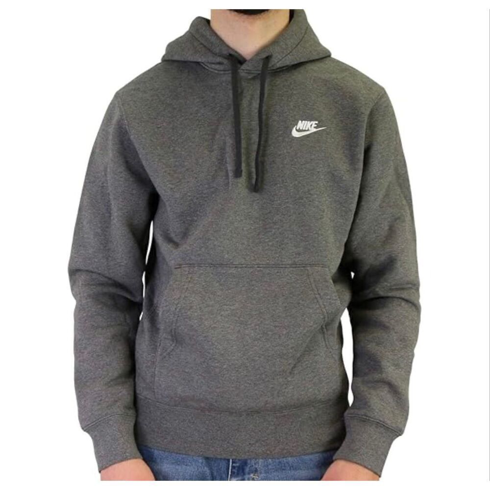 Nike fleece hoodie pullover dark grey size small